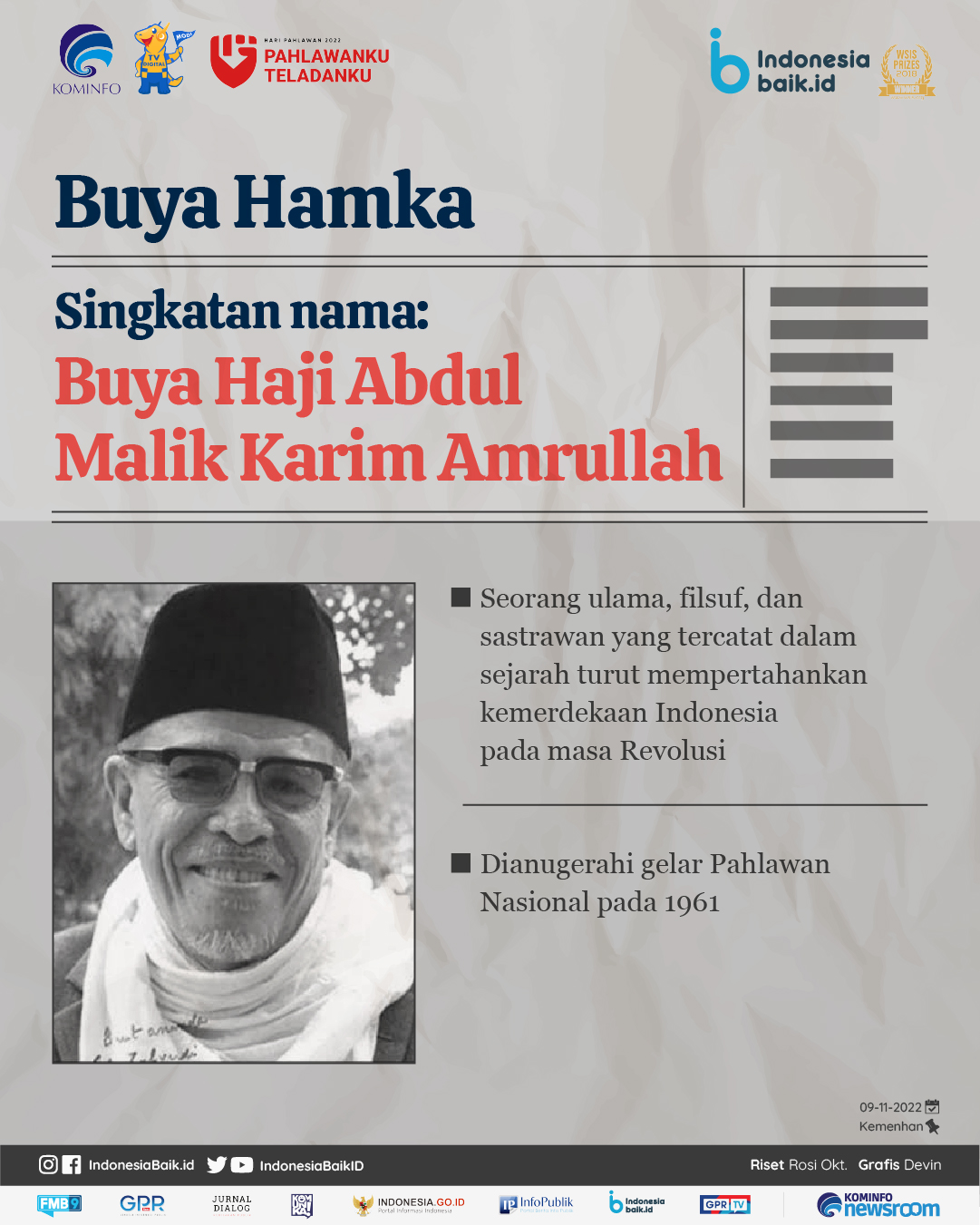 Buya Hamka adalah sastrawan Indonesia